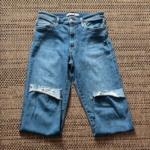 Joe's Jeans Distressed Blue Ankle Jeans